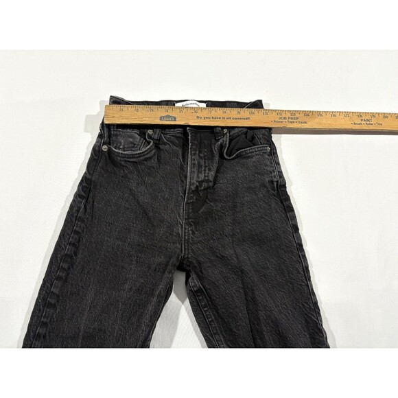 REFORMATION Liza Ultra High Rise Jeans Womens Black Straight Leg Stretch Sz 25 - Picture 3 of 11